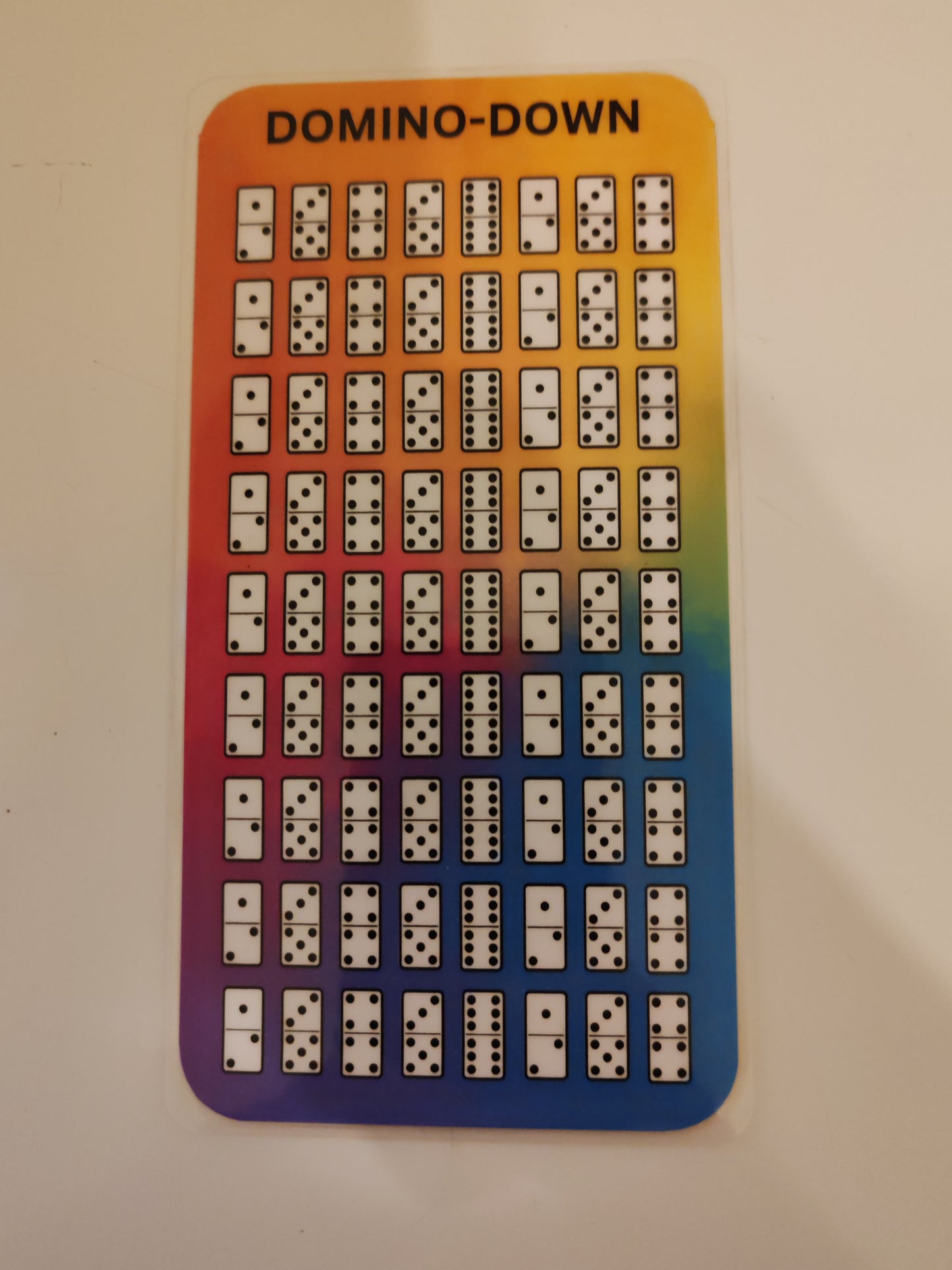 domino down rainbow