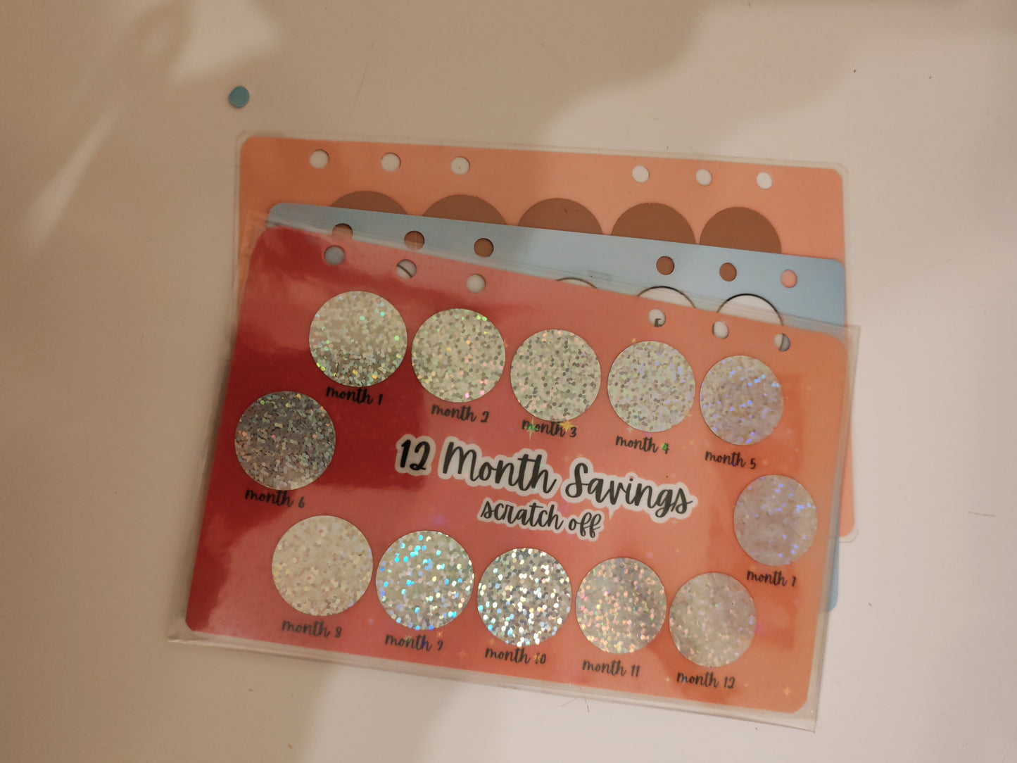 A6 punched 12 month scratch off