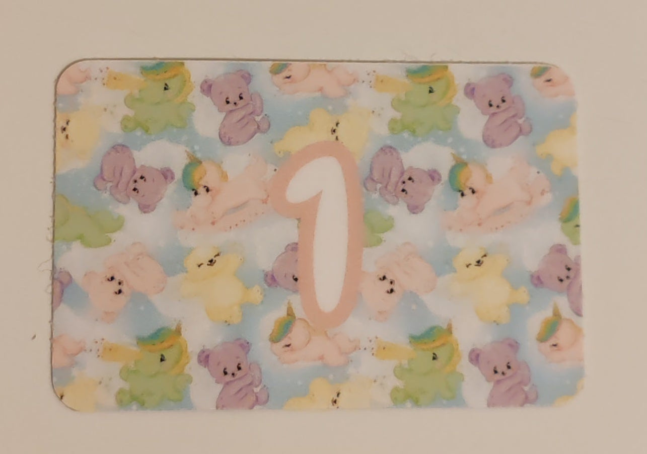 £1 Coin cards pack of 16 bears & unicorns