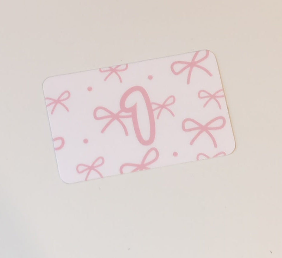 £1 Coin cards pack of 10 - pink bows