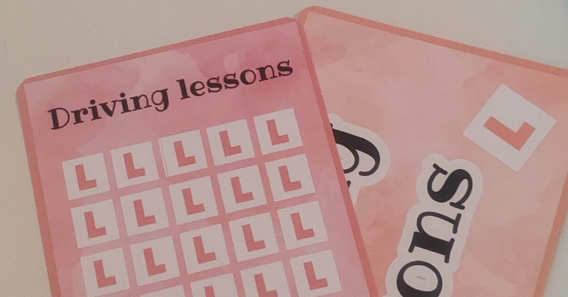 Driving lessons tracker Pink