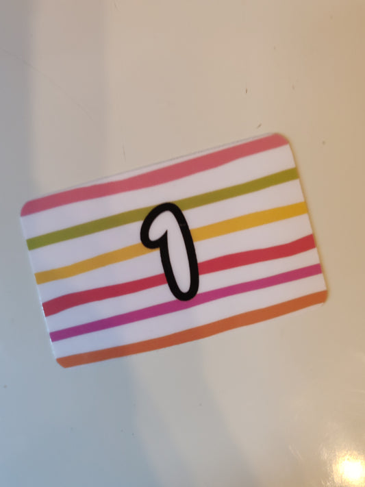 £1 Coin cards pack of 10 - bright stripe