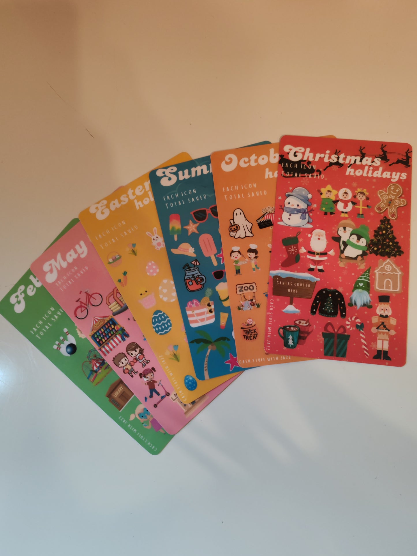 School holidays savings challenges / trackers