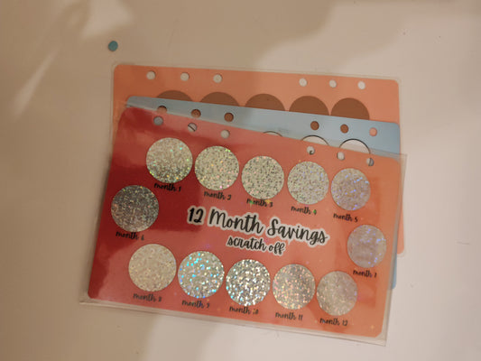 A6 punched 12 month scratch off