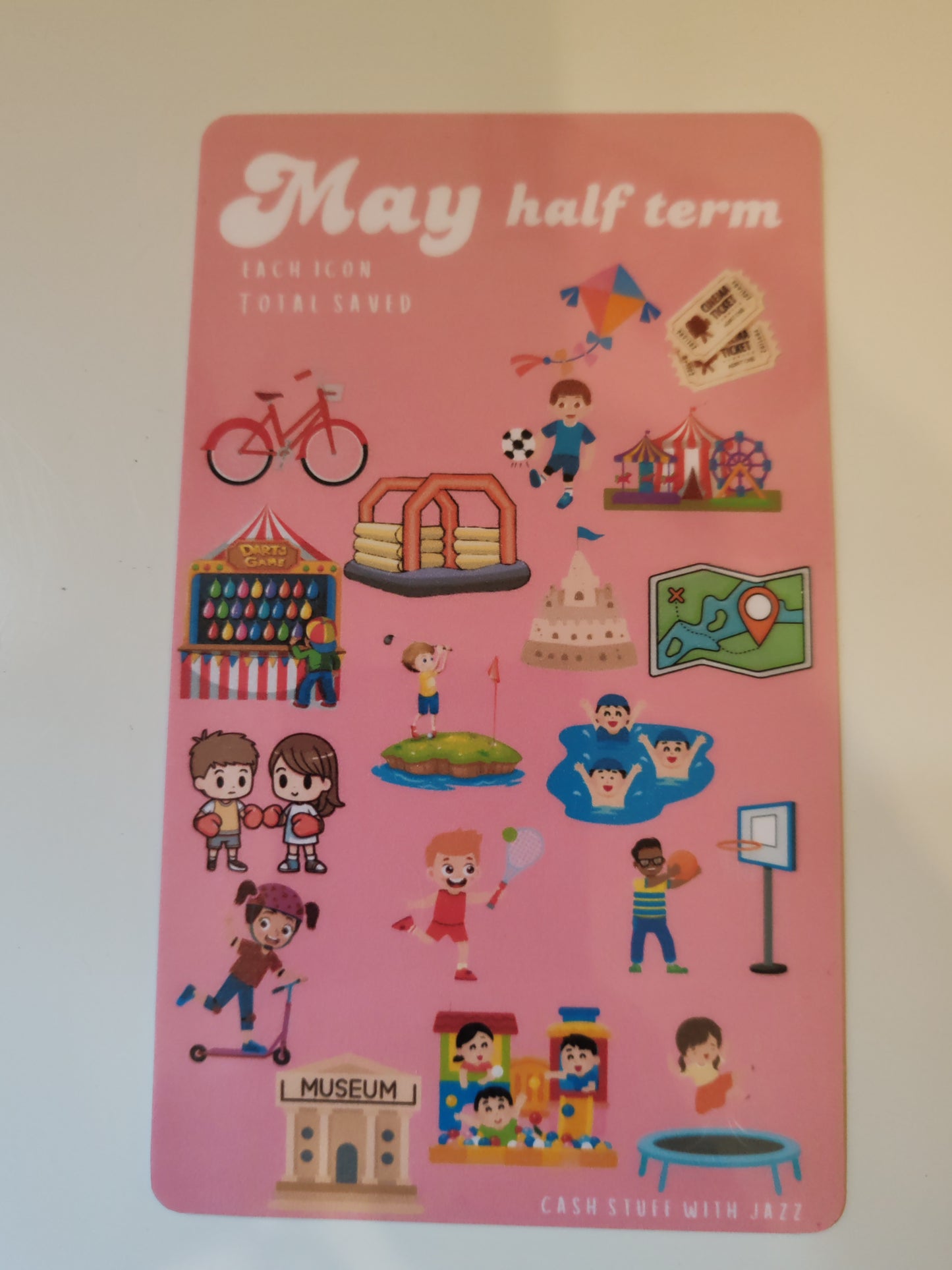 School holidays savings challenges / trackers