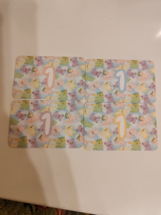 £1 Coin cards pack of 16 bears & unicorns