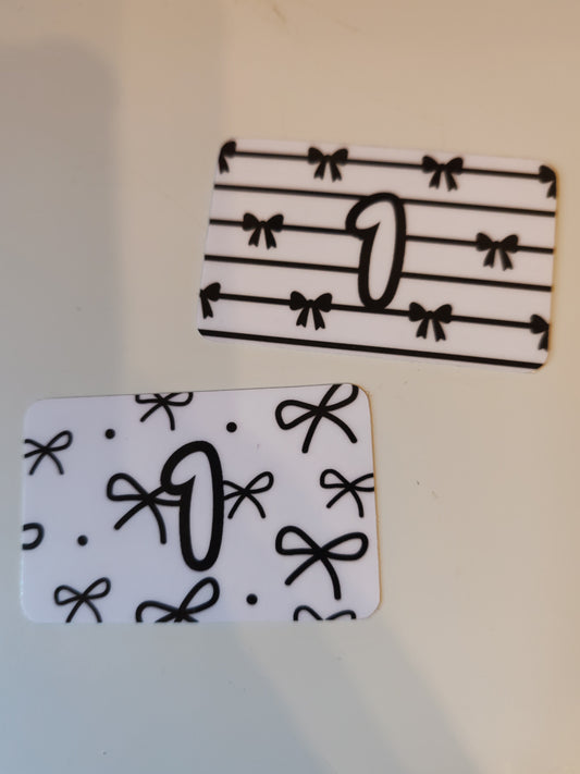£1 Coin cards pack of 10 - black bows