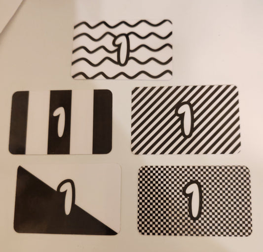 £1 Coin cards pack of 10 mixed black and white pack