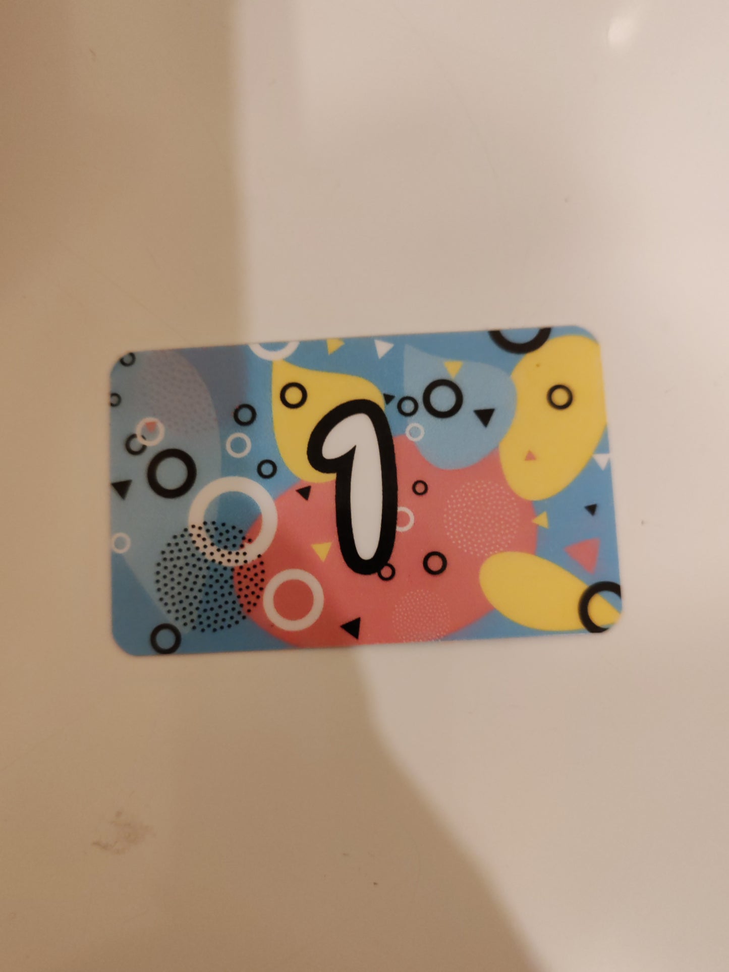 £1 Coin cards pack of 10 - circles bright