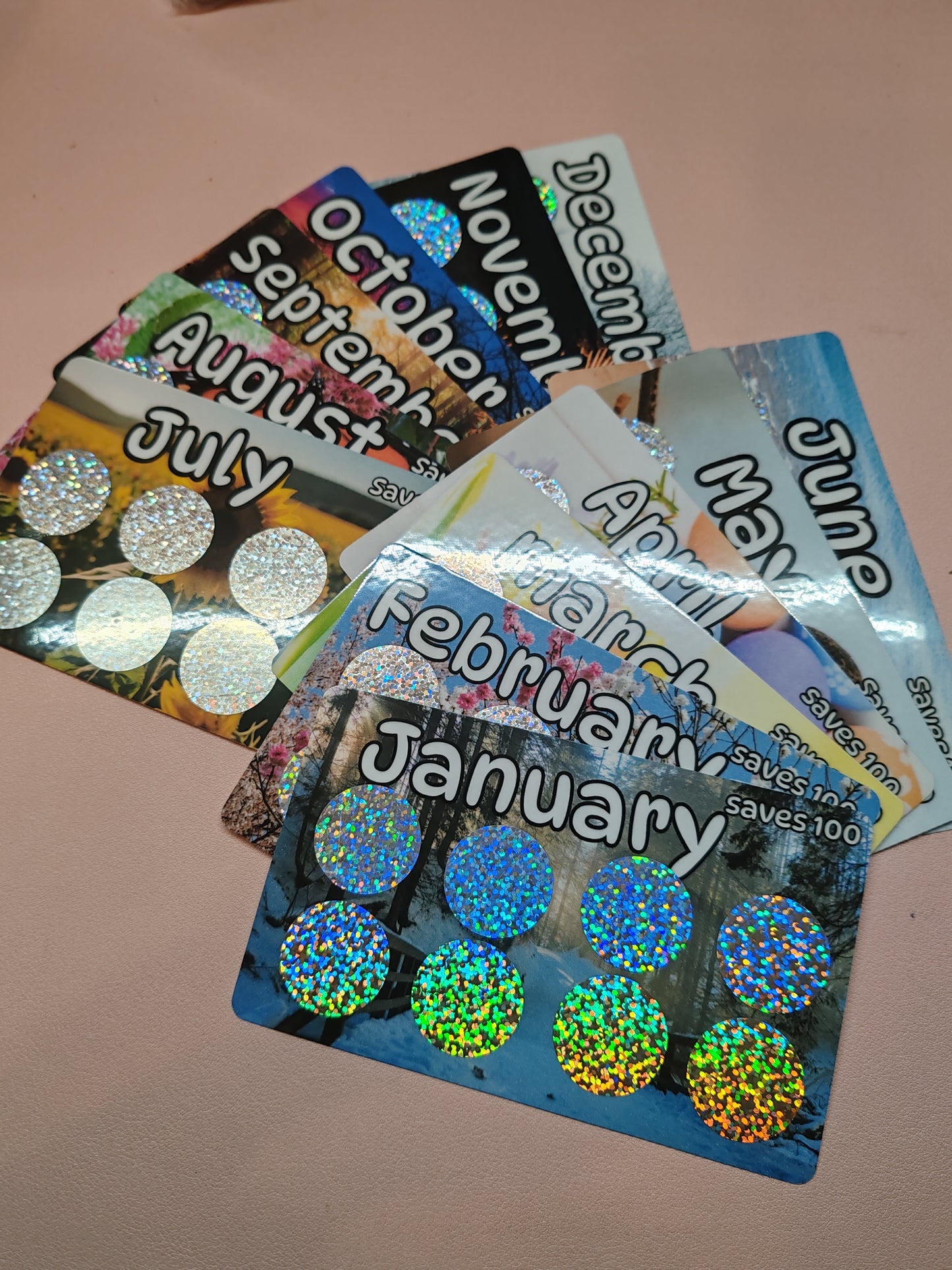 monthly scratch offs / 12 month scratch off set