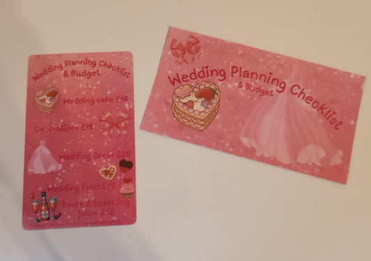 PREORDER -wedding planning and checklist challenge (Cash-ella So this is Love collection)