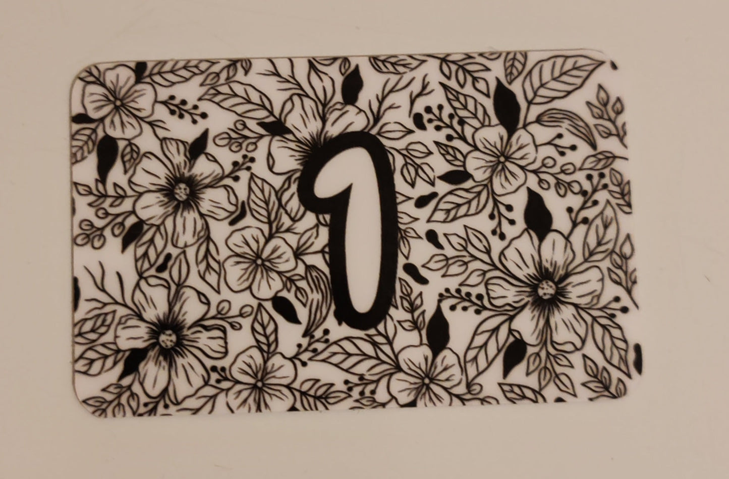 £1 Coin cards pack of 10 floral black and white